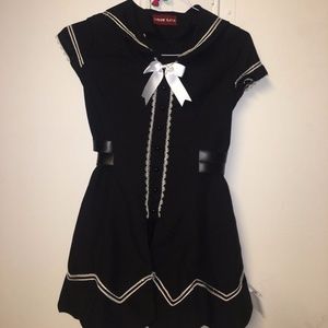 Black Lolita BODYLINE Sailor dress - Rare - Small